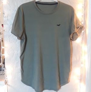 Hollister Men's Green Crewneck Short Sleeve